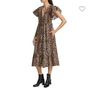 Rails Clementine Leopard Print Dress Small